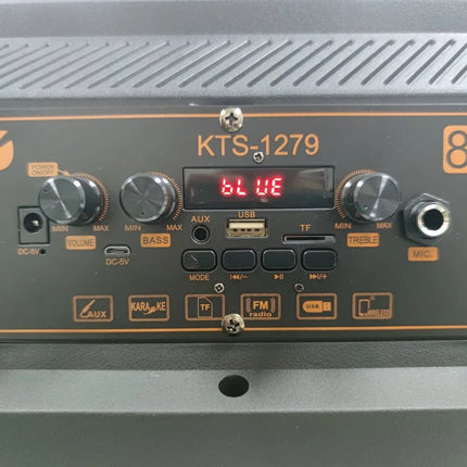 Kts-1279 Telsizli 8 Ses Sistemi Kablosuz Mikrofon Taşınabilir Şarjlı Hoparlör