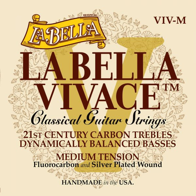 La Bella Vivace Karbon Naylon Medium Tension Klasik Gitar Teli