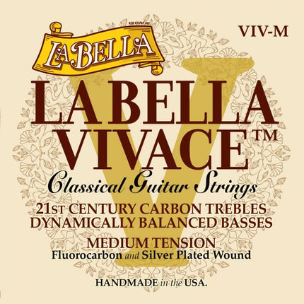 La Bella Vivace Carbon Nylon Medium Tension Classical Guitar String 