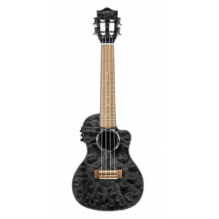 Lanikai QM-BKCEC Quilted Maple Concert Electro Ukulele 