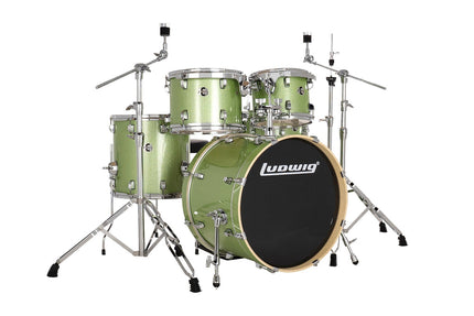 Ludwig Element Evolution LE520018 5 PC 20" Mint Sparkle Drum Set 