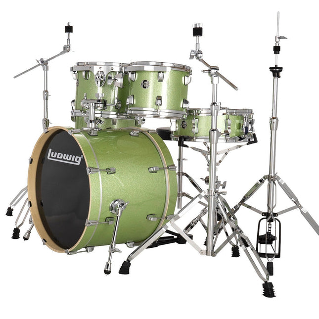Ludwig Element Evolution LE520018 5 PC 20" Mint Sparkle Drum Set 