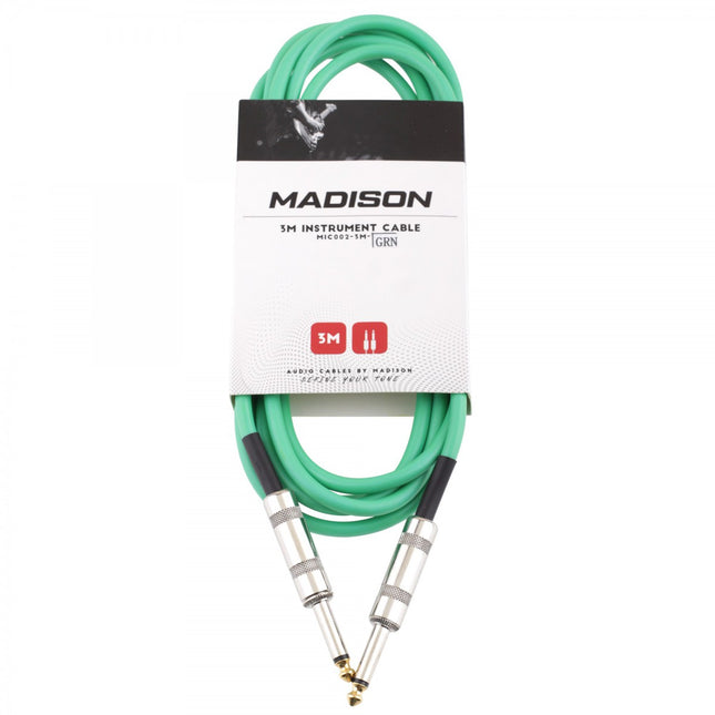 Madison Guitar Cable 3 Meters - GREEN 