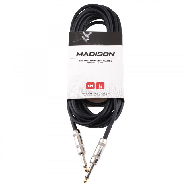 Madison Guitar Cable 6 Meters - BLACK 