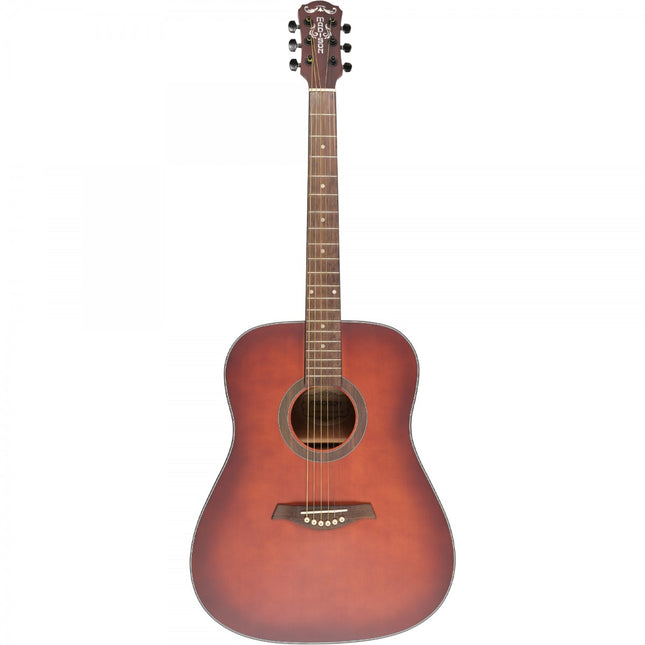 Madison MAG-41M-TRD Trans Red Acoustic Guitar 