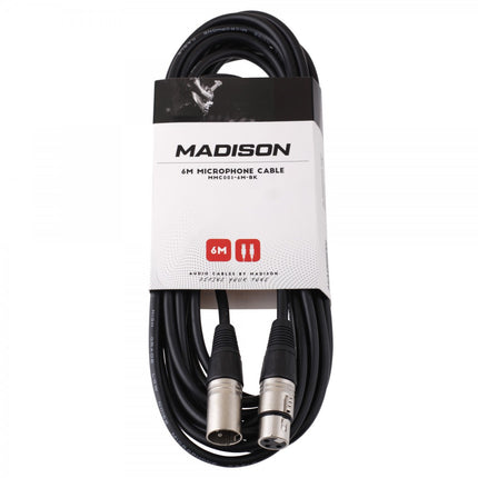 Madison Microphone Cable 6 Meters - BLACK 