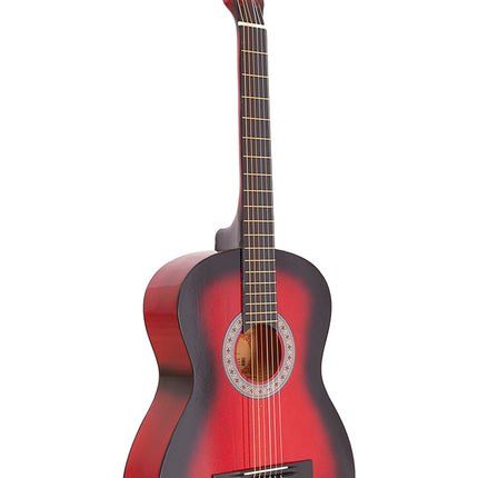 Madrid Mcg-125 Rds-Red Black 39 Classical Guitar Full Size