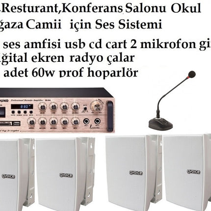 Shop School Mosque Restaurant Prof Sound System Package