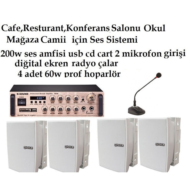 Shop School Mosque Restaurant Prof Sound System Package