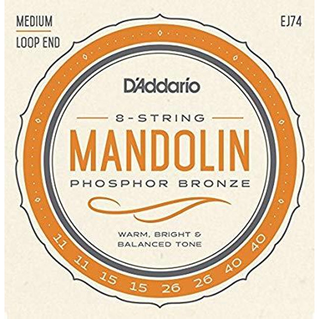 MANDOLIN TEL SET, FOSFOR BRONZ SARIM, MEDIUM, 4 Çİ