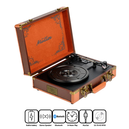 Müller Mr-350Bt Nostalgic Turntable Caramel-Coffee