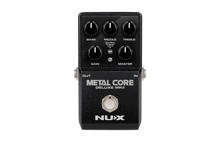 Nux Metal Core Deluxe MKII Distortion Preamp and 3 Mode Amp Modeling Pedal