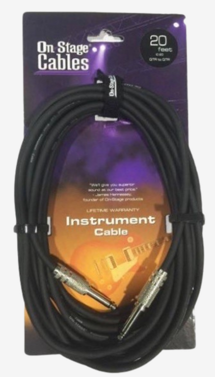 On Stage IC-20 6 Meter Instrument Cable 