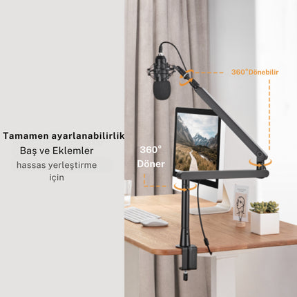 Oxid MMS-08 Broadcast Studio Gaming Microphone Stand
