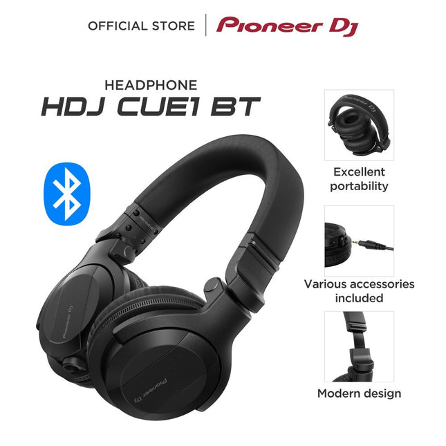 Pioneer DJ HDJ-CUE1BT Professional DJ Headphones Black