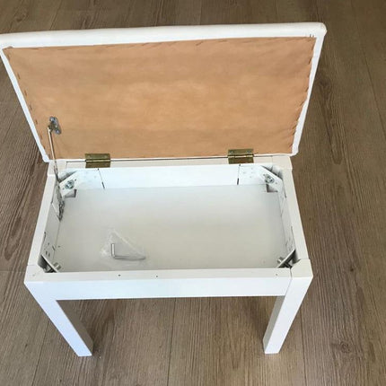 CREMONIA PTCWHL 70 CM PİYANO TABURESİ, BEYAZ, SANDIKLI