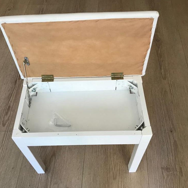 CREMONIA PTCWHL 70 CM PİYANO TABURESİ, BEYAZ, SANDIKLI