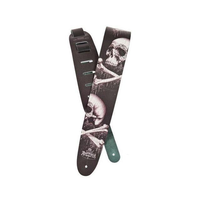 PLANETWAVES 25LAL01 GİTAR ASKISI, 2.5 ALCHEMY LTH-BLKBLOOD SKULL