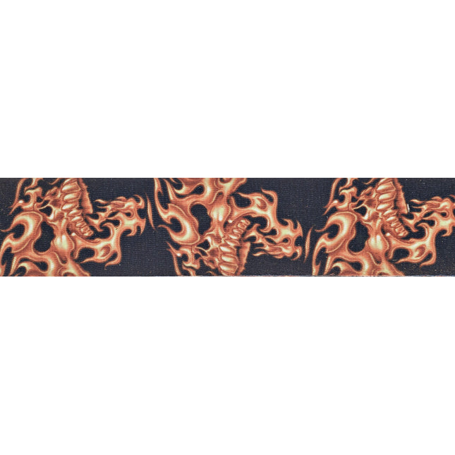 PLANETWAVES 50LT01 GİTAR ASKISI, 50MM, DOKUMA FLAMING SKULLS