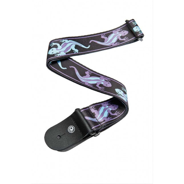 PlanetWaves 50mm Lizards Pur/Grn Gitar Askısı 50H07