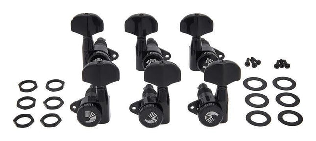 PLANETWAVES PWAT332L AKUSTİK GİTAR KULAĞI, 3+3, SİYAH