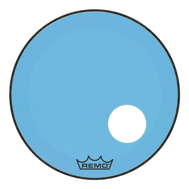 REMO P3-1320-CT-BUOH POWERSTROKE® P3 20 inch Blue Perforated Bass Drum Head