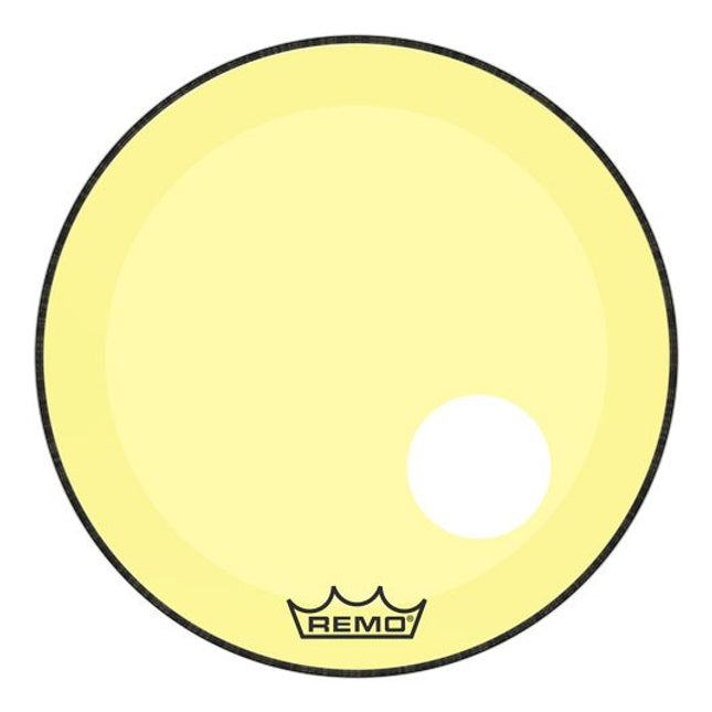 REMO P3-1322-CT-YEOH POWERSTROKE® P3 22 inch Yellow Perforated Bass Drum Head