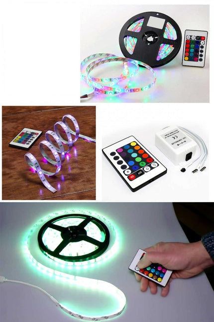 RGB LED Strip 3 Chip Remote Control 5 Meters