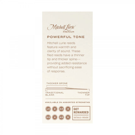 Rico M.Lurie Prem. RMLP5BCL350 Sib Klarnet Kamışı No:3,5