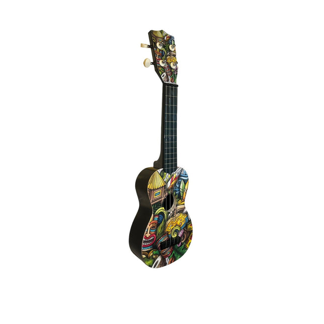 Soprano Ukulele Coconut Desenli Kapak