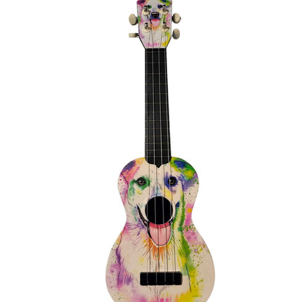 Soprano Ukulele Köpek Desen Kapak