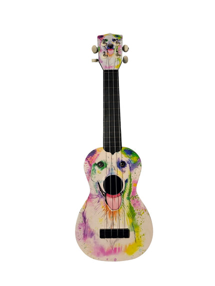 Soprano Ukulele Köpek Desen Kapak