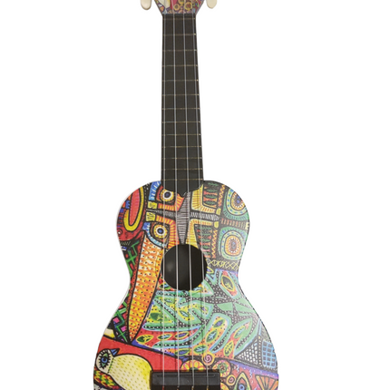 Soprano Ukulele Kuş Desenli Kapak