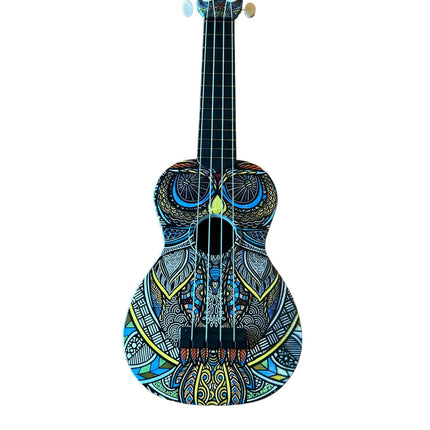 Soprano Ukulele Tribal Owl Pattern Cover