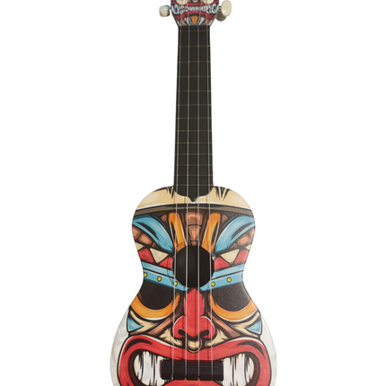 Soprano Ukulele Face Patterned Cover