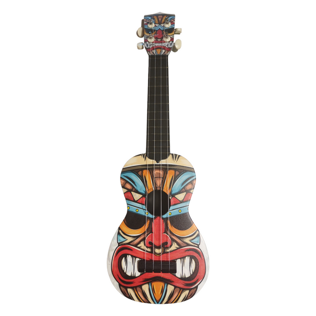 Soprano Ukulele Face Patterned Cover