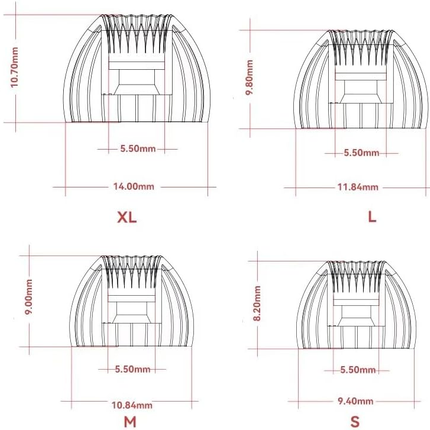 SPRING TIPS (M) Silicone Eartips