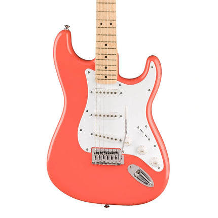 Squier FSR Sonic Stratocaster Akçaağaç Klavye WPG Tahitian Coral Elektro Gitar