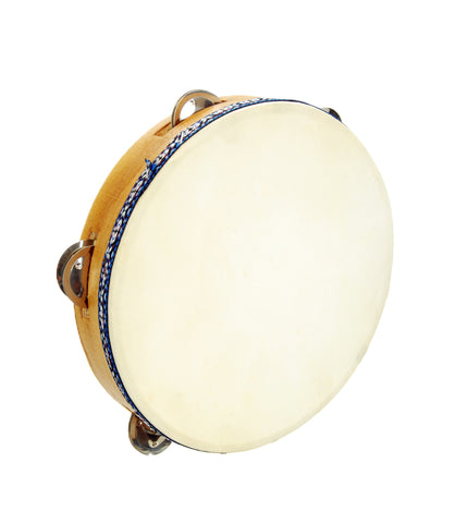 Tambourine with Bells and Leather 22 cm DZD22