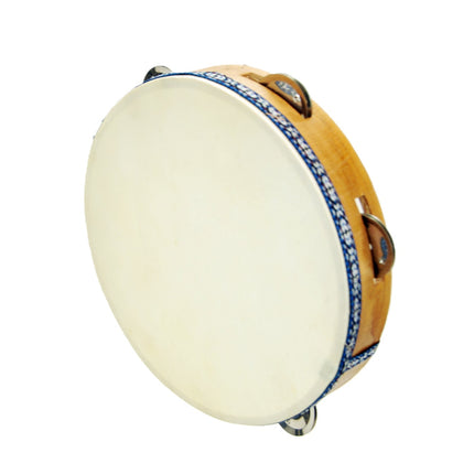 Tambourine with Bells and Leather 22 cm DZD22