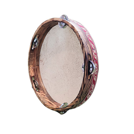 Tambourine with Bells and Leather 28 cm DZD28