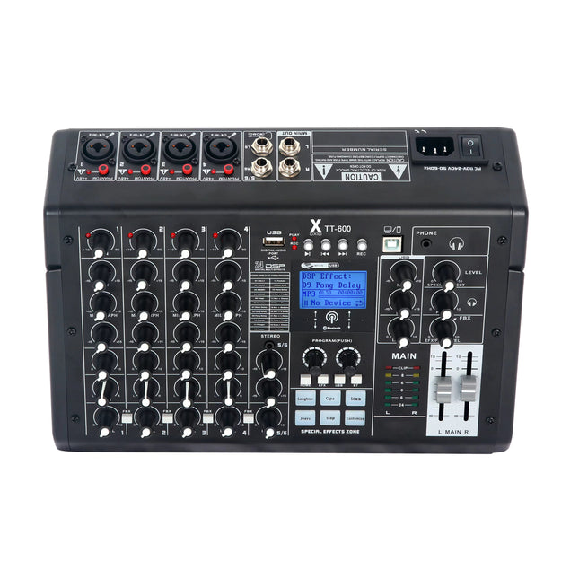 Tt-600 Sound Card Mixer 4 Channel Bluetooth USB