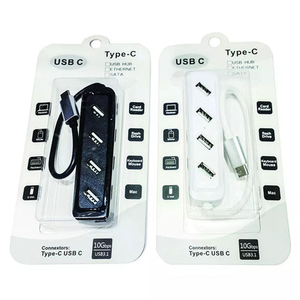 Type-C Hub 4In1 Usb 3 1 Hub 4 In 1 For Laptop Pc For Macbook Pro Type-C Hub Usb3 1 Usb-C To 4 Ports