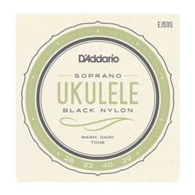 UKULELE TEL SETİ, SOPRANO, BLACK NYLON,
