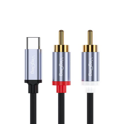 V-A621 Type-C to 2 RCA Audio Cable 1.5 Meters