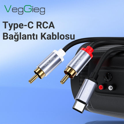 V-A621 Type-C to 2 RCA Audio Cable 1.5 Meters