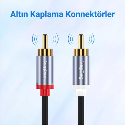 V-A621 Type-C to 2 RCA Audio Cable 1.5 Meters