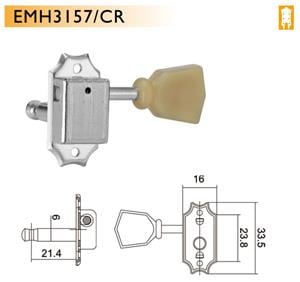 VALENCIA EMH3157CRR3L3 ELEKTRO GİTAR BURGUSU, 3 SAĞ+3 SOL, KROM