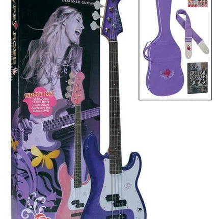 VALENCIA GRB1KCPP BASS GİTAR GYPSY ROSE SET MOR