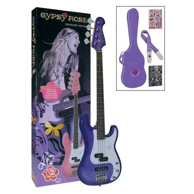 VALENCIA GRB1KCPP BASS GİTAR GYPSY ROSE SET MOR